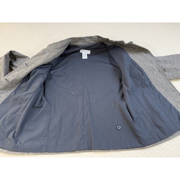 Dries Van Noten Jacket Embellished Cuffs Linen Blend‎ | Gray | Women's Size 44 M - Picture 8 of 13